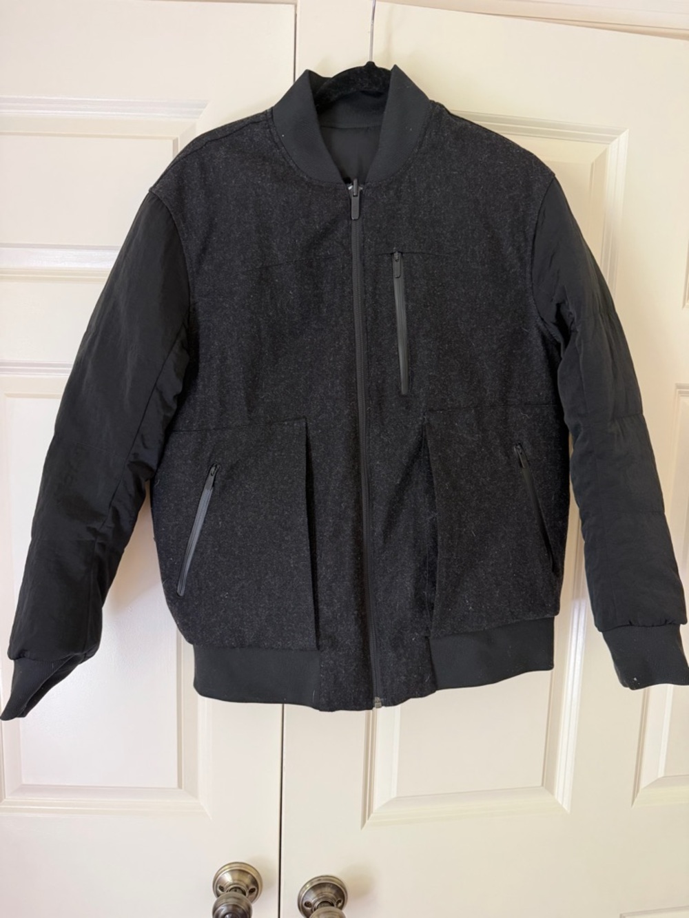 lululemon athletica Black Quilted Bomber Jacket